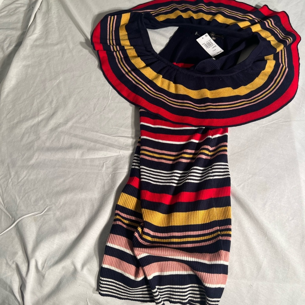 Almost Famous Vibrant Striped Scarf